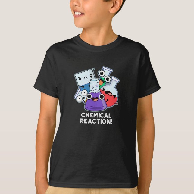 Kemisk reaktionsfunny kemi Mörk BG T Shirt (Framsida)