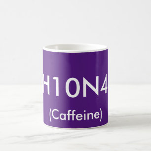 Kemisk symbolmugg för koffein kaffemugg