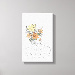 Kemisk väggkonst, Abstrakt kvinnlig utskrift Canvastryck