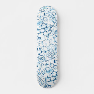 Kemisk vetenskap Doodle Teckning Mini Skateboard Bräda 18,5 Cm