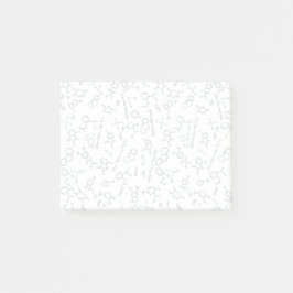 Kemiska diagram i grönt post-it block