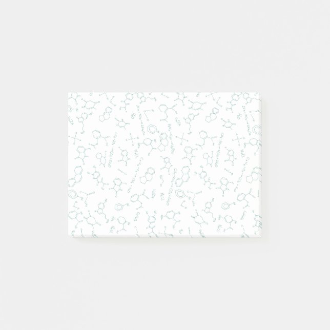 Kemiska diagram i grönt post-it block (Framsida)