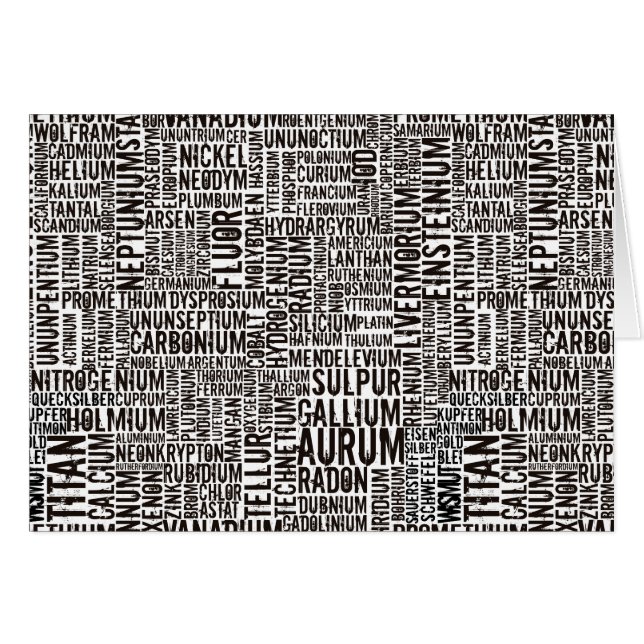 Kemiska grundämnen OBS kort (Framsidan Horizontal)