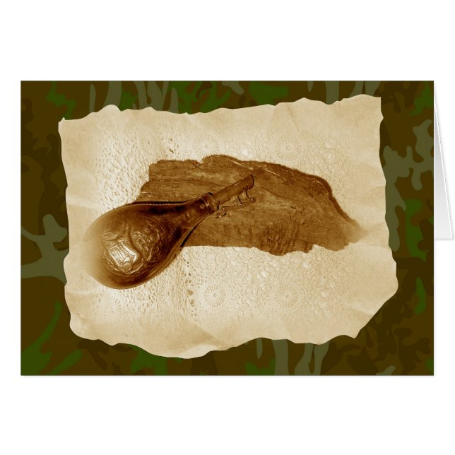 Kemiska läderpulverkolv hälsningskort (Framsidan Horizontal)