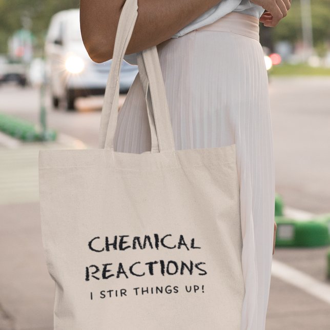 Kemiska reaktionslärare i Coola Tygkasse (Shop now and spark conversations in and out of the classroom!)