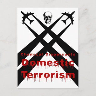 Kemiska spridare är Domestic Terrorism Vykort