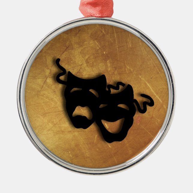 Kemiska teatermasken för Comedy och Tragedy Orname Julgransprydnad Metall (Framsidan)