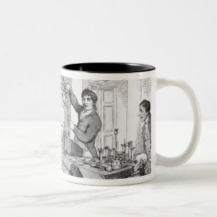 Kemiskt föreläser, c.1809 Två-Tonad mugg