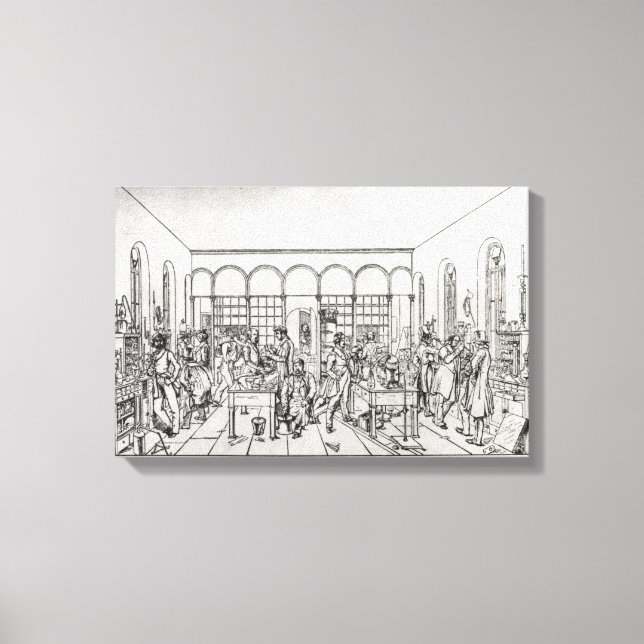 Kemiskt laboratorium i Baron Justus von Liebig Canvastryck (Framsida)