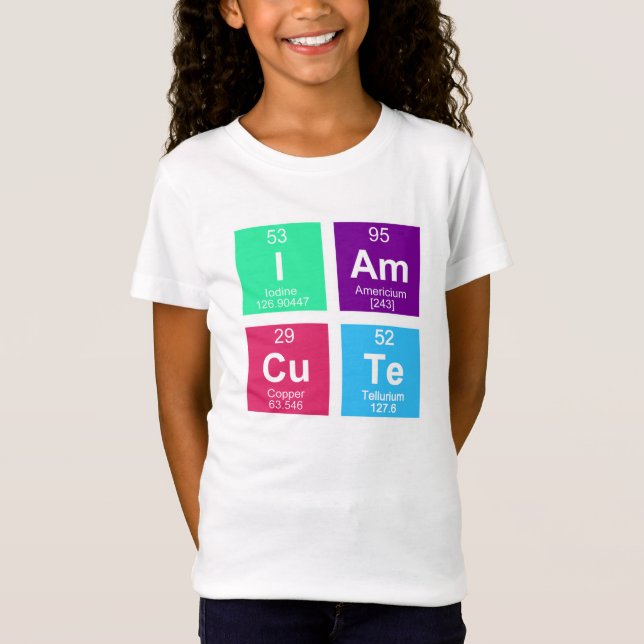 Kemiskt periodiskt bord av inslag: IAmCuTe T Shirt (Framsida)