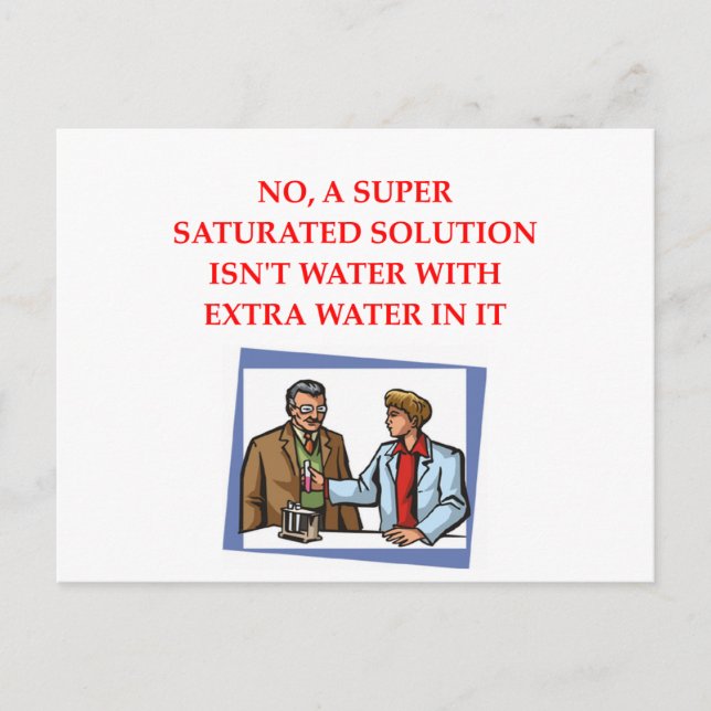 kemiskt skämt vykort (Framsida)