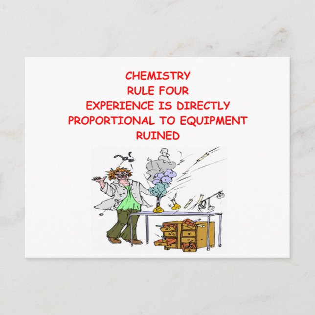 kemiskt skämt vykort (Framsida)