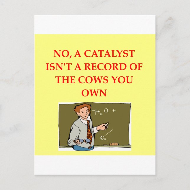 kemiskt skämt vykort (Framsida)