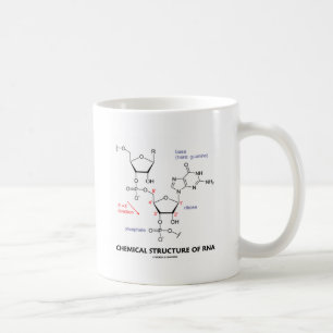 Kemiskt strukturera av molekylär RNA Kaffemugg