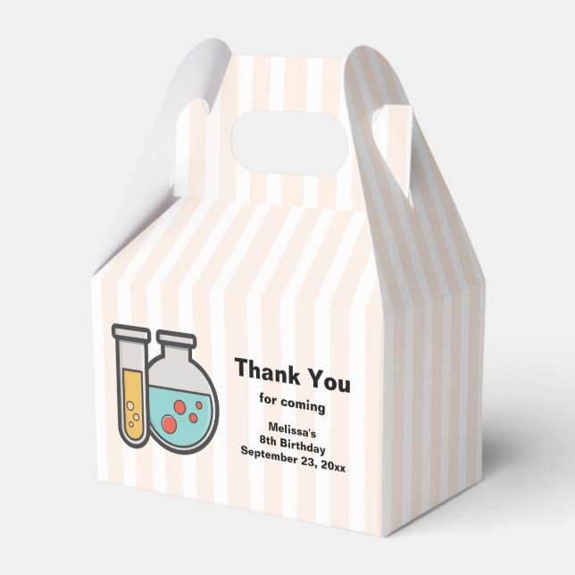 Kemiskt teströr och bägare födelsedag presentaskar (Framsidan Sidan)