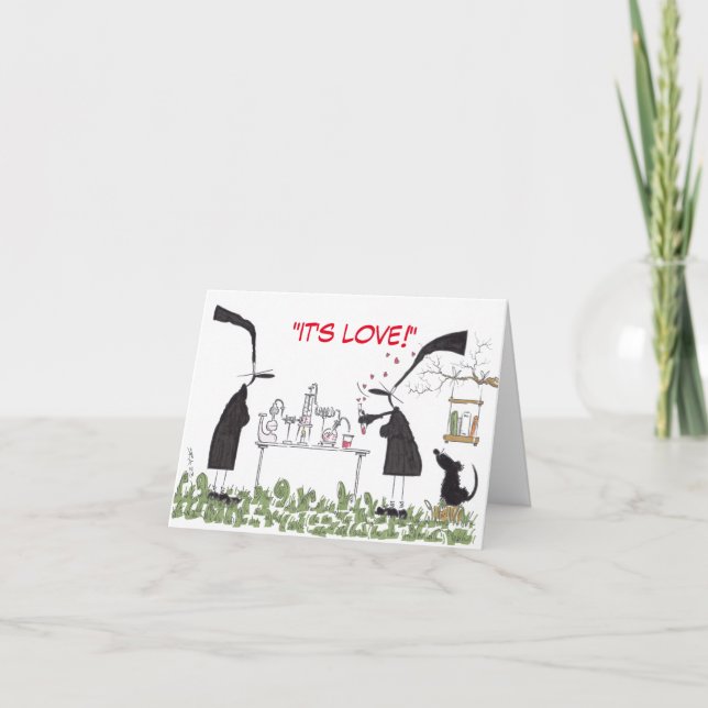 Kemiskt Valentinkort Kort (Framsida)