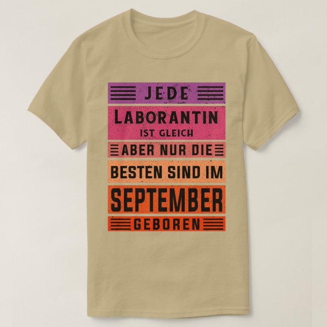 Kemist födelsedagspresent september labbtekniker t shirt (Design framsida)
