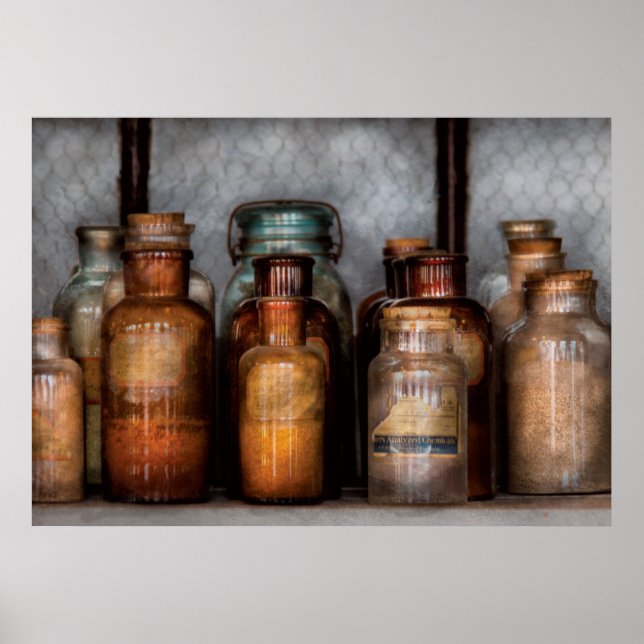 Kemist - Olika kemikalier Poster (Framsidan)