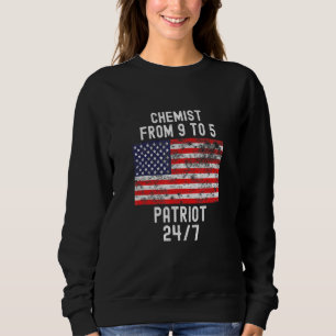 Kemist Patriotisk Patriotisk 4:e Juli USA Flagga T Shirt