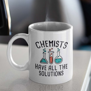 Kemister har alla lösningar kaffemugg