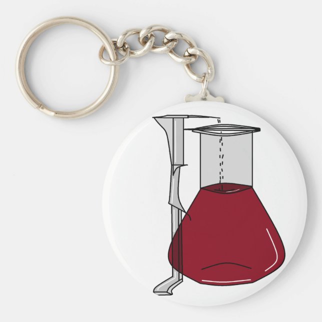 Kemister, kemi Beakers testtuber Solutions Nyckelring (Framsidan)