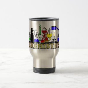 KEMISTERIBEAKARE OCH FLASKS LOGOTYP RESEMUGG