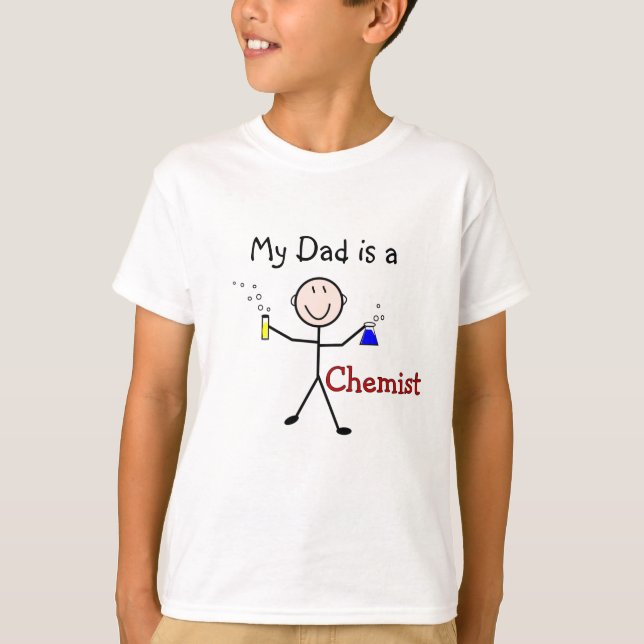 KemistGåva-Pinne person med provrör T Shirt (Framsida)
