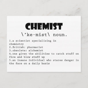 Kemistisk definition vykort