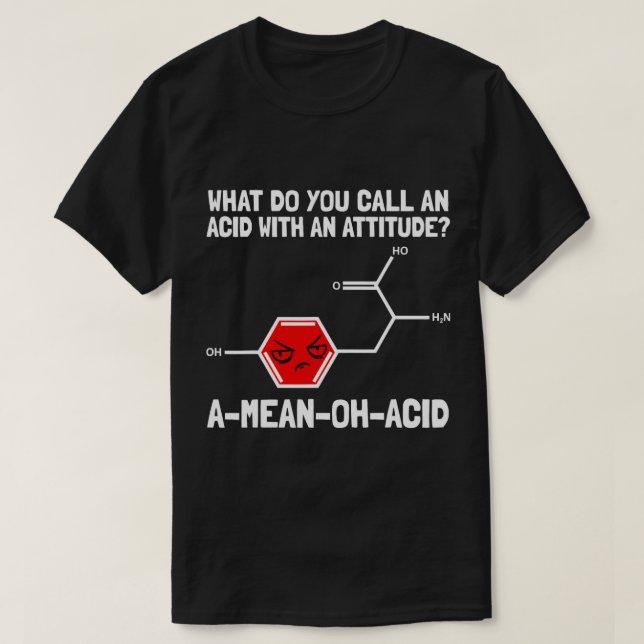 Kemistisk jobbkemi Pun Amino Acid Chemical Tech T Shirt (Design framsida)