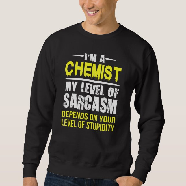 Kemistnivå i Sarcasm Lång Ärmad Tröja (Framsida)