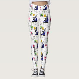 Kemiuppsättningdamasker Leggings
