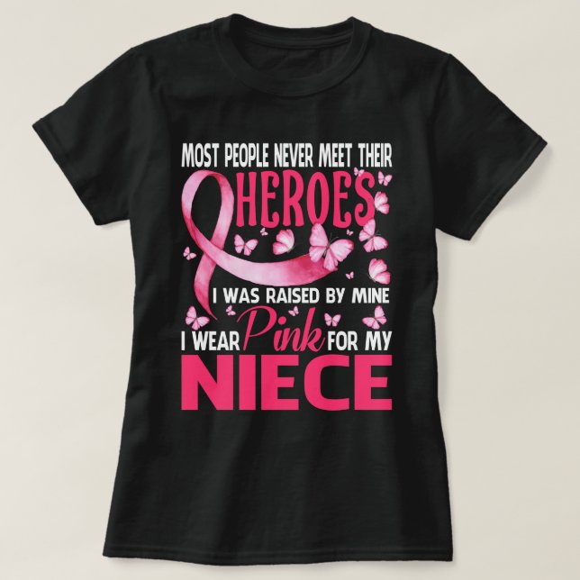 Kemo Breast Cancer Awareness Butterfl T Shirt (Design framsida)