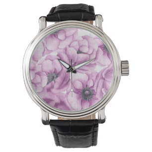 Kemonblommor, vattenfärg mönster armbandsur