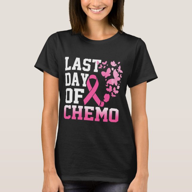 Kemos Rosa Bröstcancer förra dagen T Shirt (Framsida)