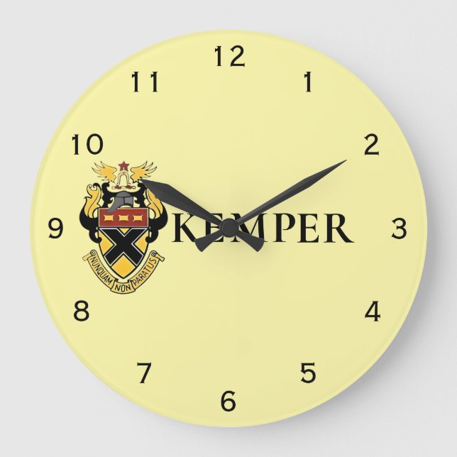 Kemper Militärskola och College Wall Stor Klocka (Framsida)