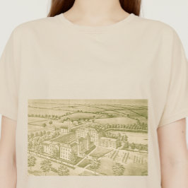Kemper Military School Old Postcard Sepia on Sand T Shirt