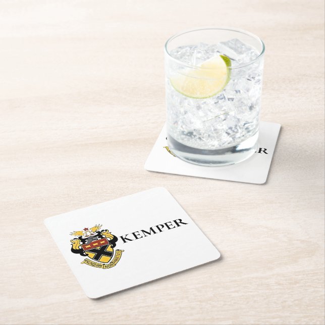 Kempers militärskola och högskola underlägg papper kvadrat (Insitu)