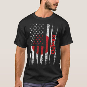 Kempo American Flagga Karate Japansk martialkonst T Shirt