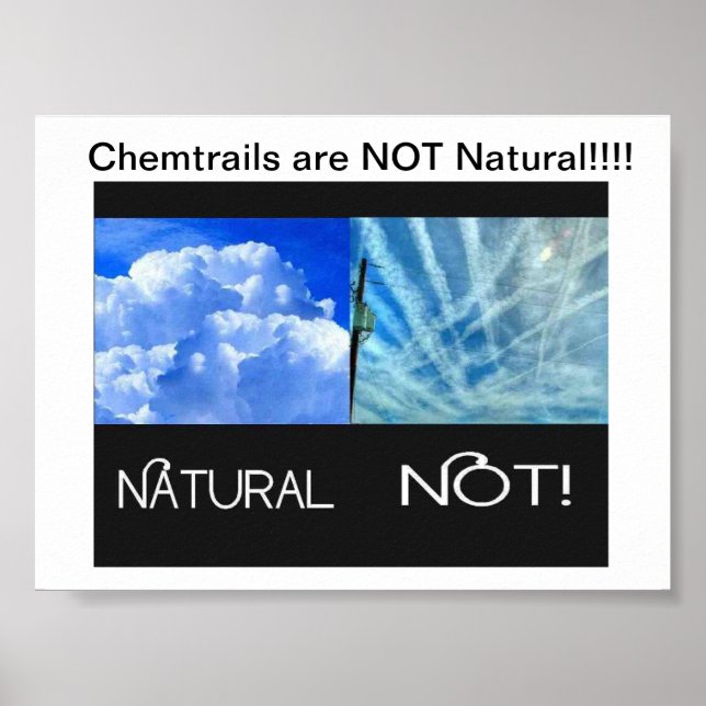 Kemtrails är INTE naturliga Poster (Framsidan)