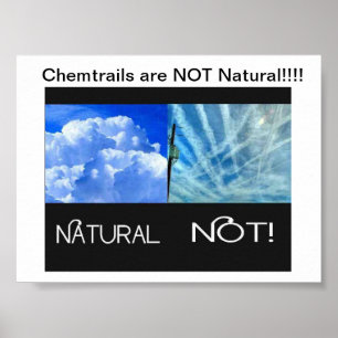 Kemtrails är INTE naturliga Poster