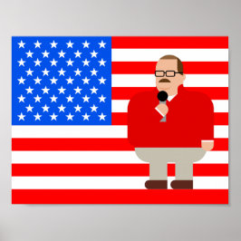 Ken Bone Poster: Amerikansk Flagga Poster