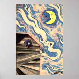 Ken Gage 1992, månkonst Poster