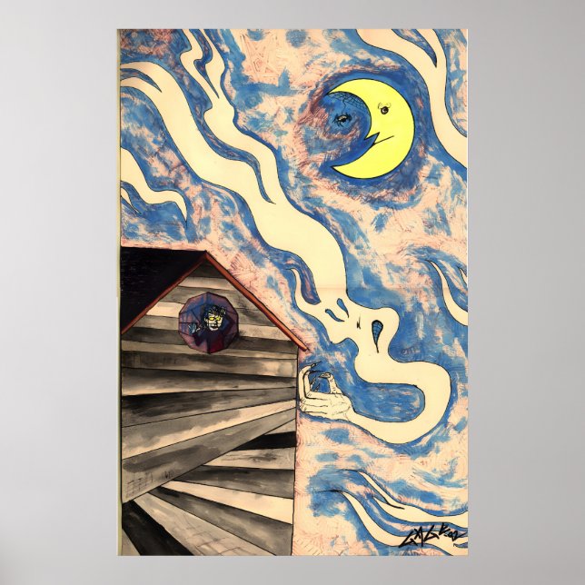 Ken Gage 1992, månkonst Poster (Framsidan)