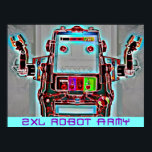 Ken Gage 2-XL Robot Army Retrowave Pop Surrealism Poster<br><div class="desc">2-XL Robot Army är ett retro Pop Surrealism-verk från Ken Gage. Ett hem till leksak robotar överallt!</div>