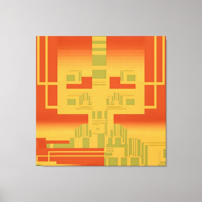 Ken Gage Central Processing Unicorn Fine Art Canvastryck (Framsida)