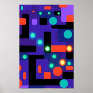 Ken Gage Fractolumineering Abstract Design Poster