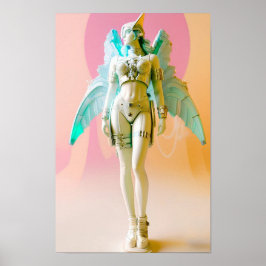 Ken Gage Future Perfekt Vapowave Angel Poster