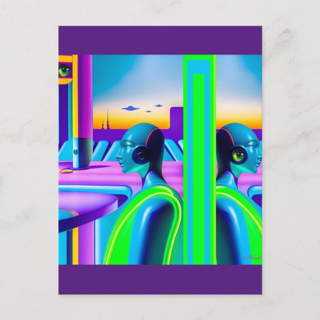 Ken Gage Future Spectrum Sci-Fi Vykort (Framsida)