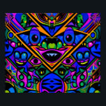 Ken Gage Graffiti Art Pop Drop Poster<br><div class="desc">"Graffiti Art Pop Drop" är en färgstark popning som poster baserat på äkta gata stilar från jorden runt jorden. Surrealist Ken Gage har fotograferat gatukonst i årtionden och har blandat ihop flera designkoncept för detta arbete.</div>