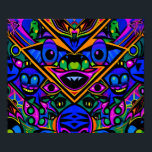 Ken Gage Graffiti Art Pop Drop Poster<br><div class="desc">"Graffiti Art Pop Drop" är en färgstark popning som poster baserat på äkta gata stilar från jorden runt jorden. Surrealist Ken Gage har fotograferat gatukonst i årtionden och har blandat ihop flera designkoncept för detta arbete.</div>